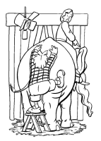 A coloring page of bassie and adriaan